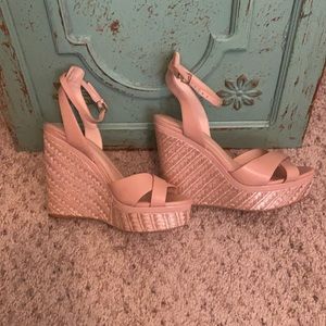 Pink/Nude Aldo Wedges- worn Once